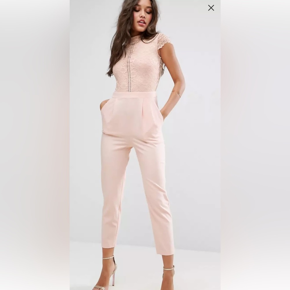 Asos blush pink jumpsuit